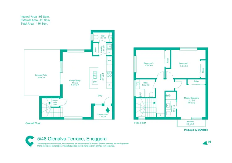 Floorplan of Homely townhouse listing, 5/48 Glenalva Terrace, Enoggera QLD 4051