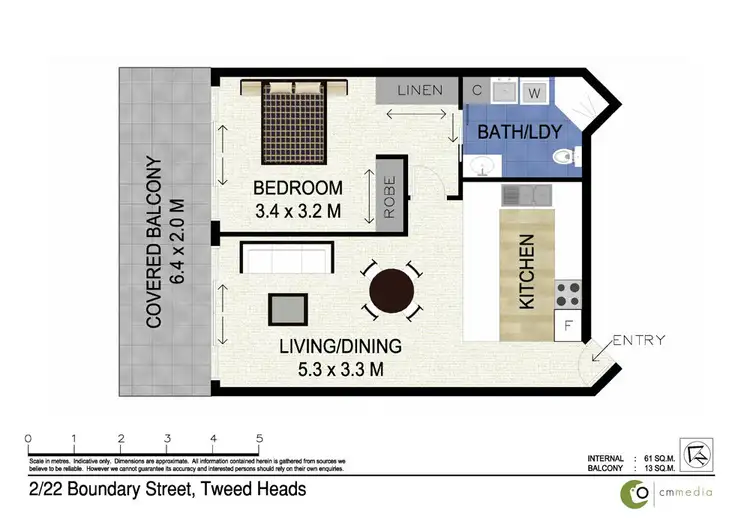 Floorplan of Homely apartment listing, 2/22-26 Boundary Street, Rainbow Bay QLD 4225