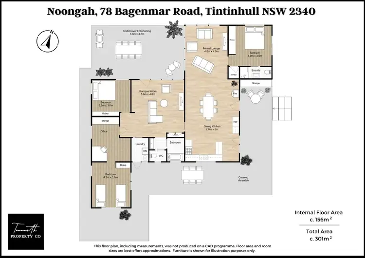 Floorplan of Homely rural property listing, "Noongah" 78 Bagenmar Road, Tamworth NSW 2340