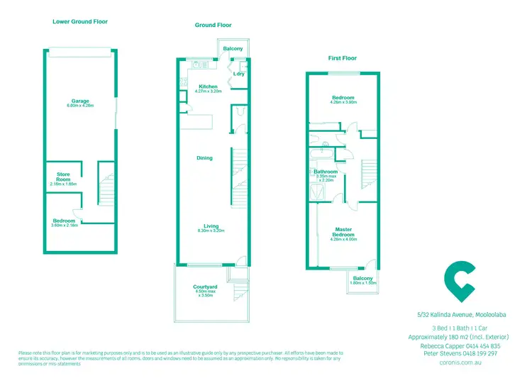 Floorplan of Homely townhouse listing, 5/32 Kalinda Avenue, Mooloolaba QLD 4557