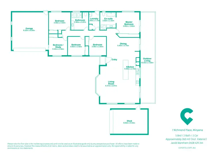 Floorplan of Homely house listing, 7 Richmond Place, Minyama QLD 4575