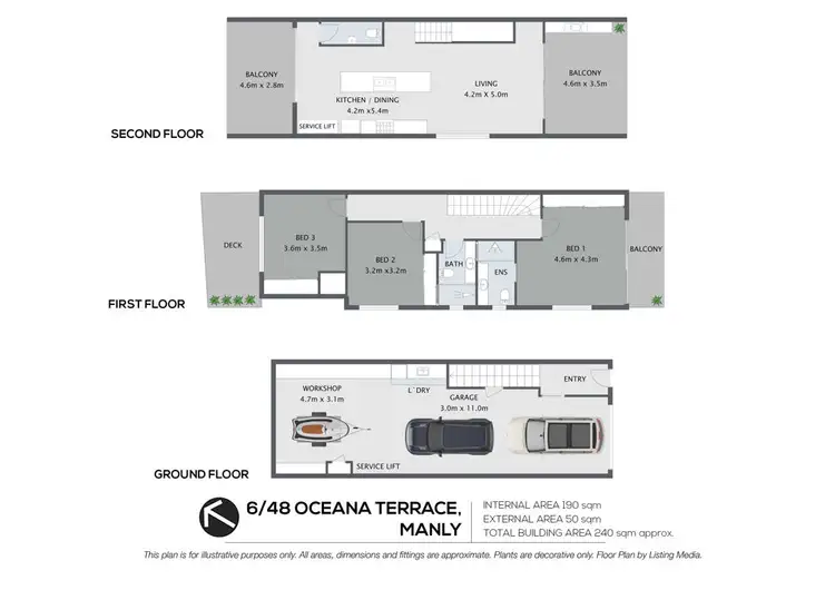 Floorplan of Homely townhouse listing, 6/48 Oceana Terrace, Manly QLD 4179
