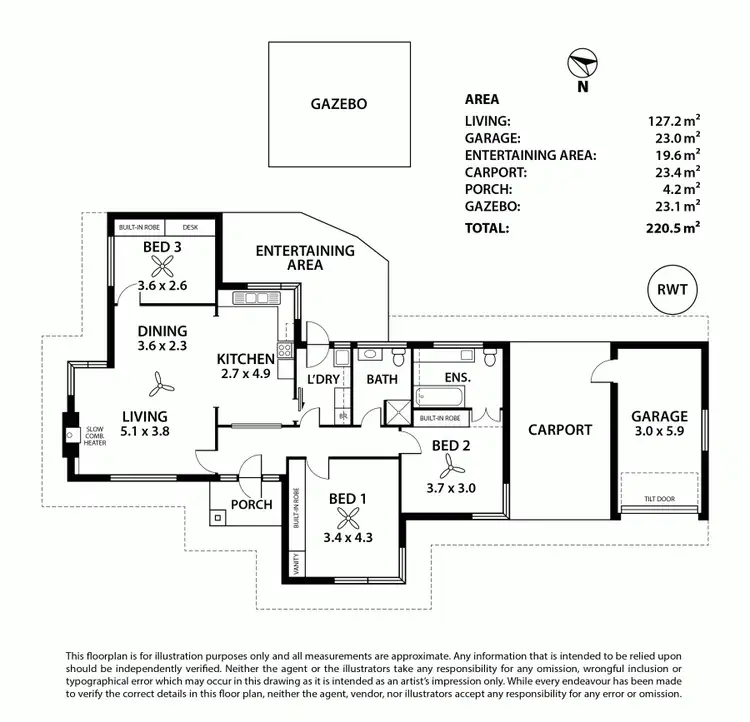 Floorplan of Homely house listing, 3 Monash Terrace, Murray Bridge SA 5253