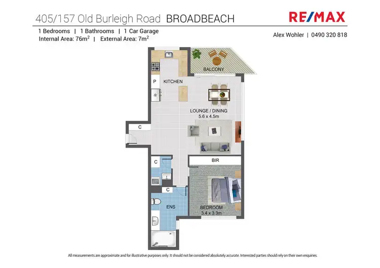 Floorplan of Homely unit listing, 405/157 Old Burleigh Rd, Broadbeach QLD 4218