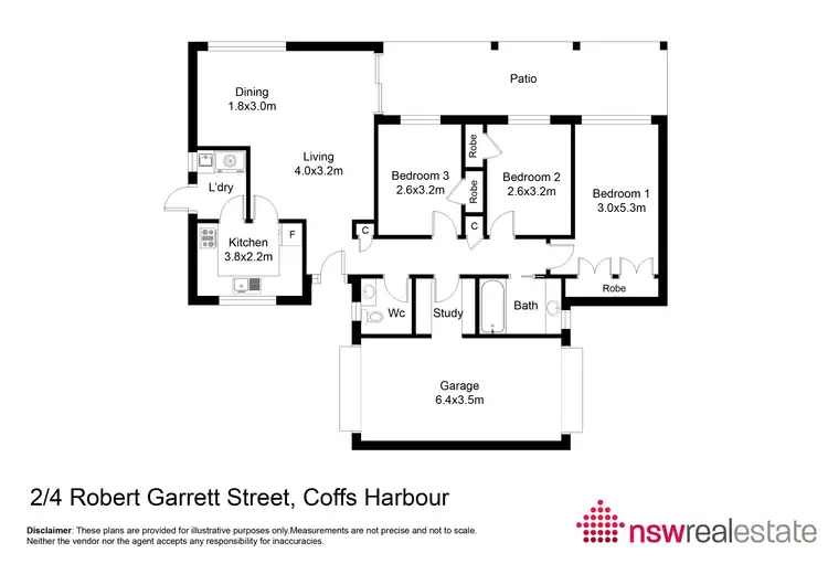 Floorplan of Homely villa listing, 2/4 Robert Garrett Street, Coffs Harbour NSW 2450