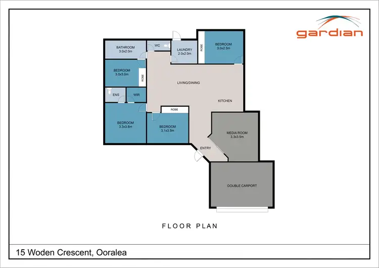 Floorplan of Homely house listing, 15 Woden Crescent, Ooralea QLD 4740