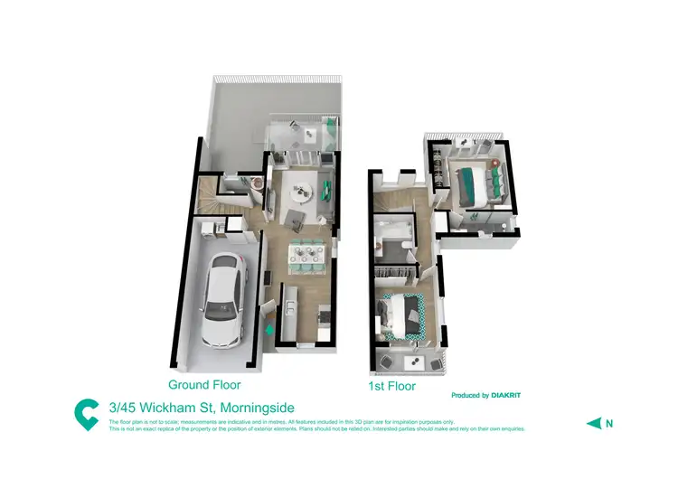 Floorplan of Homely townhouse listing, 3/45 Wickham Street, Morningside QLD 4170