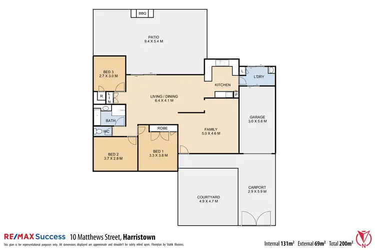 Floorplan of Homely house listing, 10 Matthews Street, Harristown QLD 4350