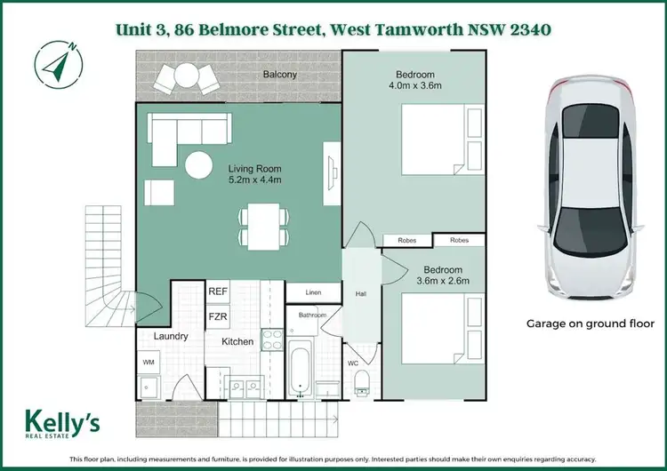 Floorplan of Homely house listing, 3/86 Belmore Street, West Tamworth NSW 2340