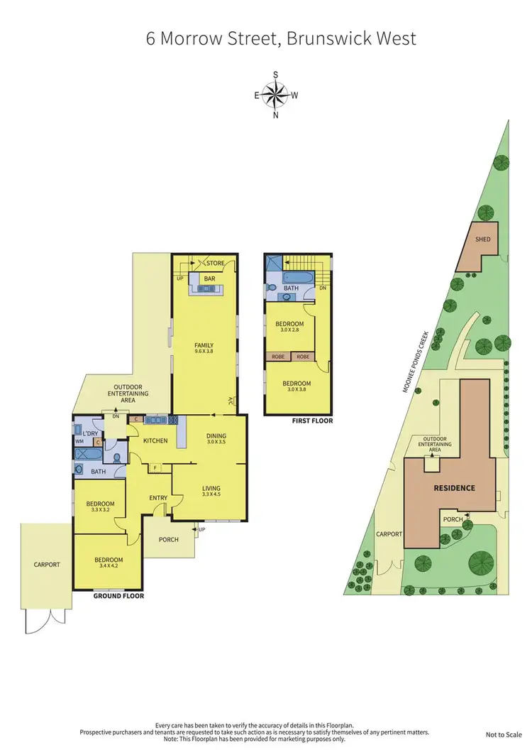 Floorplan of Homely house listing, 6 Morrow St, Brunswick West VIC 3055
