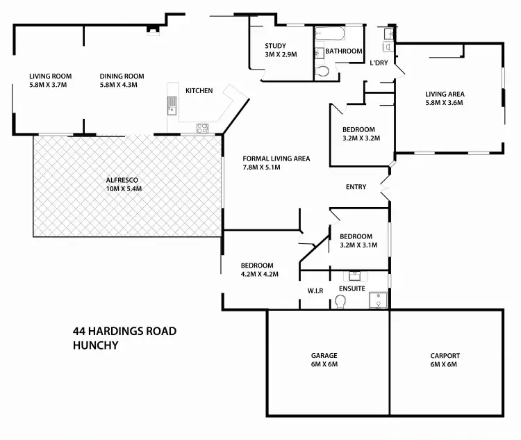 Floorplan of Homely house listing, 44 Hardings Road, Hunchy QLD 4555