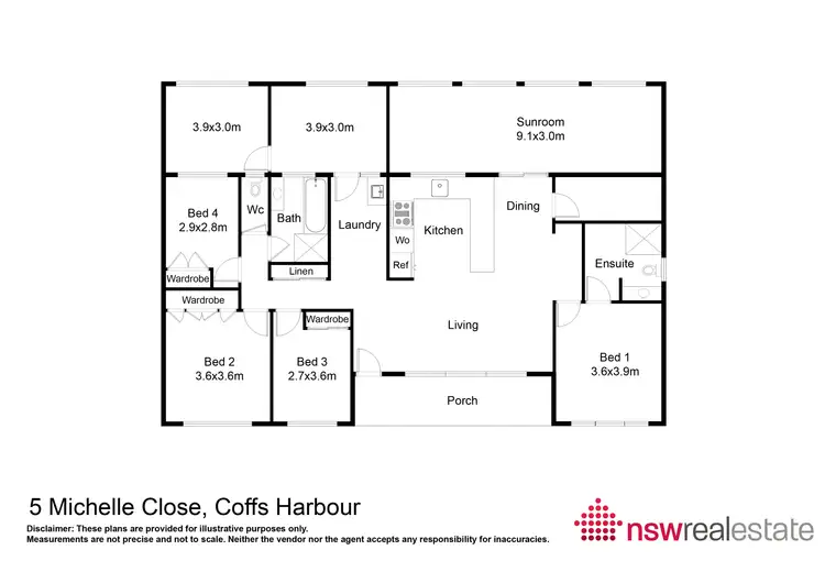 Floorplan of Homely house listing, 5 Michelle Close, Coffs Harbour NSW 2450