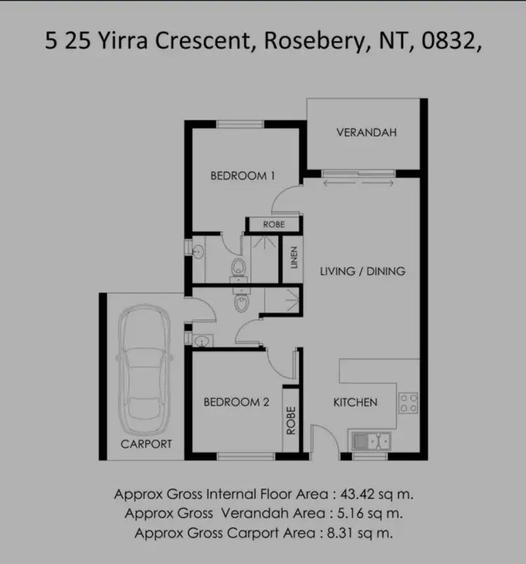 Floorplan of Homely house listing, 5/25 Yirra Crescent, Rosebery NT 832