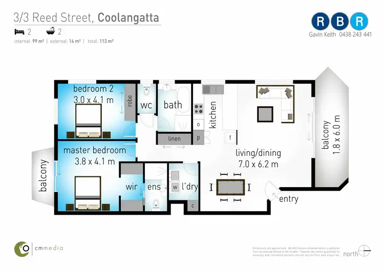 Floorplan of Homely apartment listing, 3/3 Reed St, Coolangatta QLD 4225