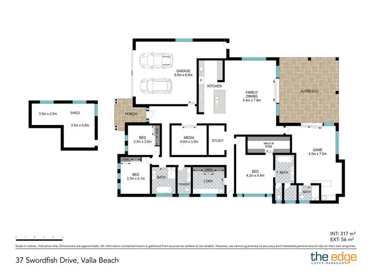Floorplan of Homely house listing, 37 Swordfish Drive, Valla Beach NSW 2448