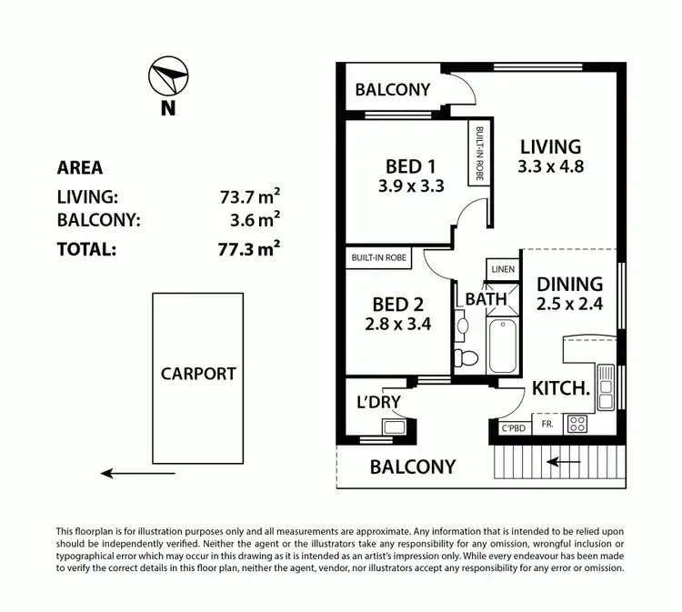 Floorplan of Homely unit listing, 8/248 Anzac Highway, Plympton SA 5038