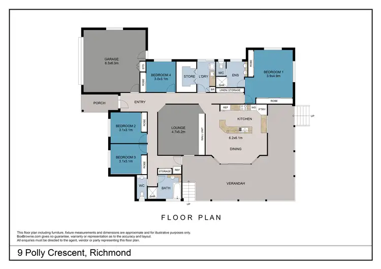 Floorplan of Homely house listing, 9 Polly Crescent, Richmond QLD 4740