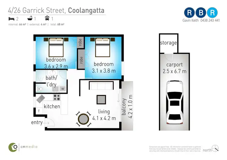 Floorplan of Homely unit listing, 4/26 Garrick Street, Coolangatta QLD 4225