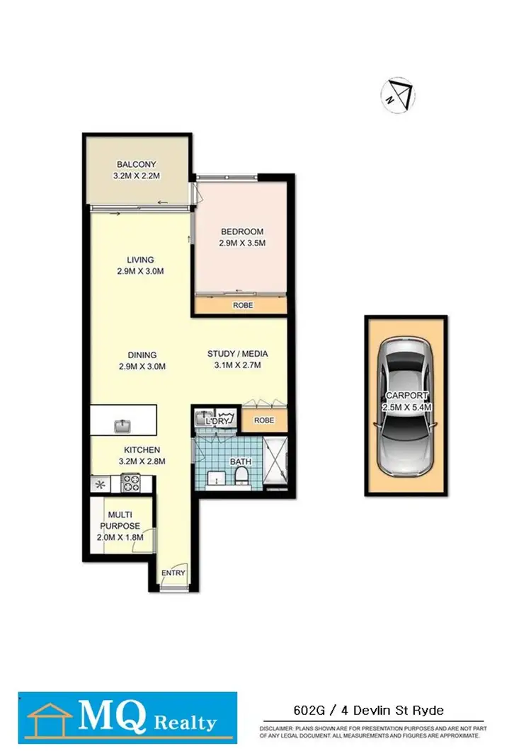 Floorplan of Homely apartment listing, 602G/4 Devlin Street, Ryde NSW 2112