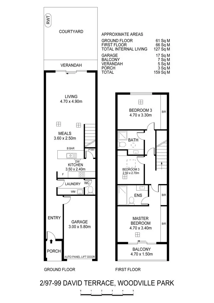 Floorplan of Homely townhouse listing, 2/97 David Terrace, Woodville Park SA 5011