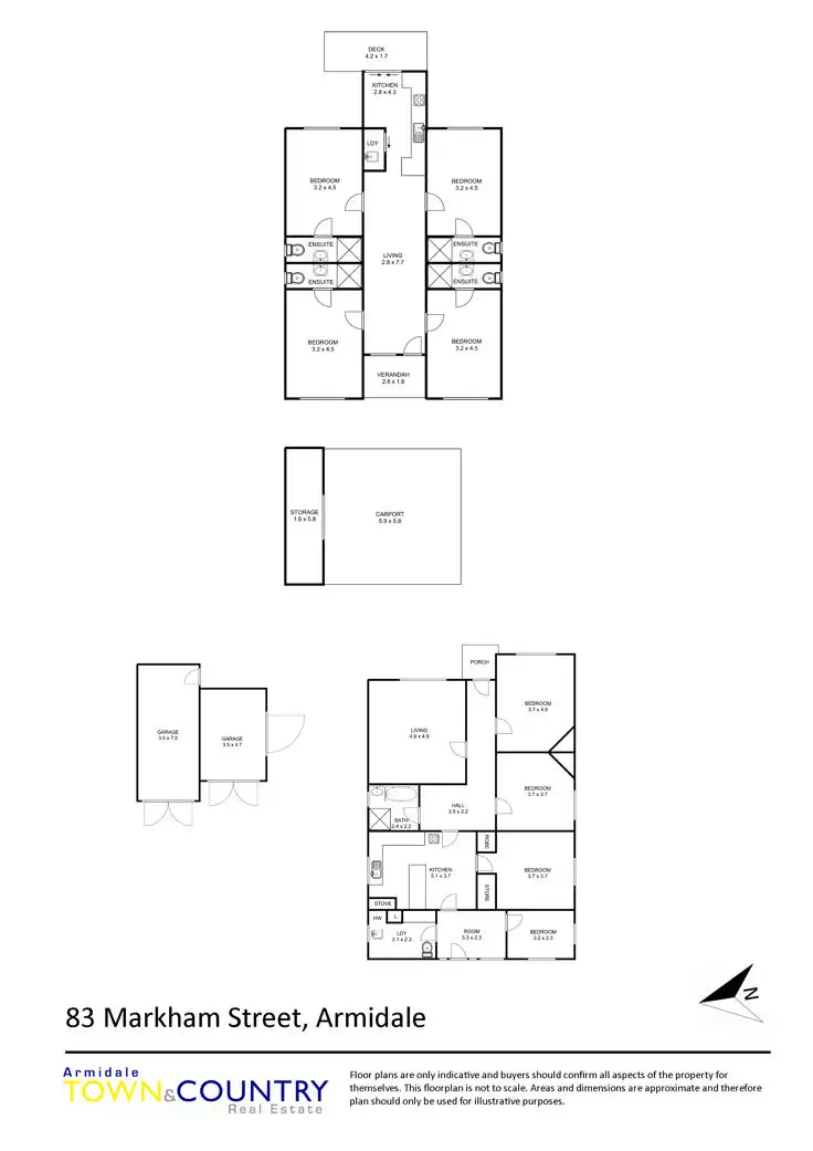 Floorplan of Homely semi-detached listing, 83 Markham Street, Armidale NSW 2350