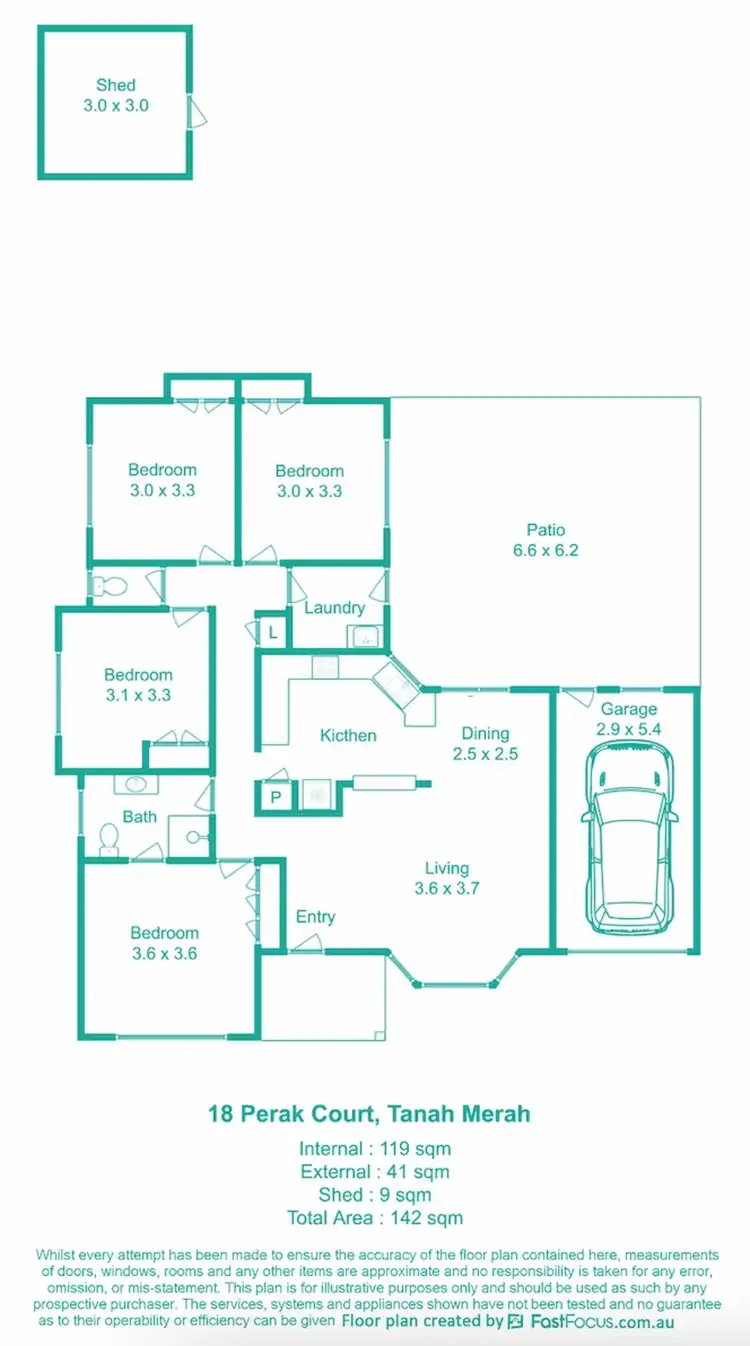 Floorplan of Homely house listing, 18 Perak Court, Tanah Merah QLD 4128