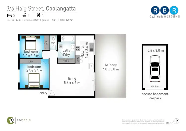 Floorplan of Homely unit listing, 3/6 Haig Street, Kirra QLD 4225