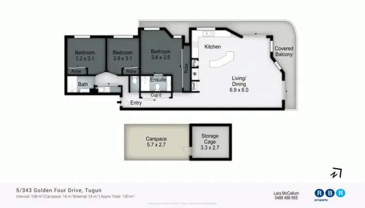 Floorplan of Homely unit listing, 5/343 Golden Four Drive, Tugun QLD 4224