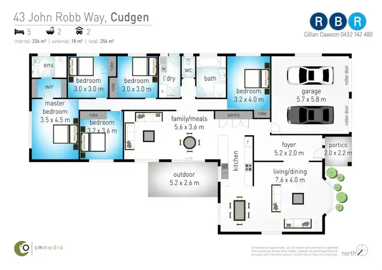 Floorplan of Homely house listing, 43 John Robb Way, Cudgen NSW 2487
