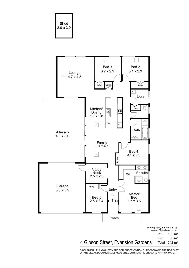 Floorplan of Homely house listing, 4 Gibson Street, Evanston Gardens SA 5116