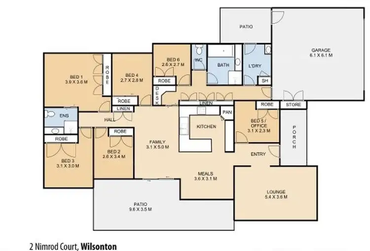 Floorplan of Homely house listing, 2 Nimrod Court, Wilsonton QLD 4350