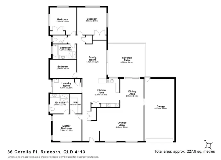 Floorplan of Homely house listing, 36 Corella Place, Runcorn QLD 4113
