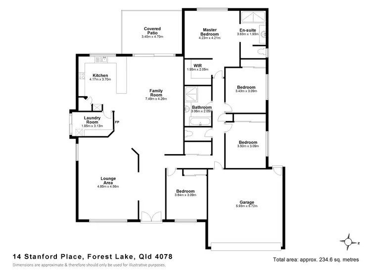 Floorplan of Homely house listing, 14 Stanford Pl, Forest Lake QLD 4078