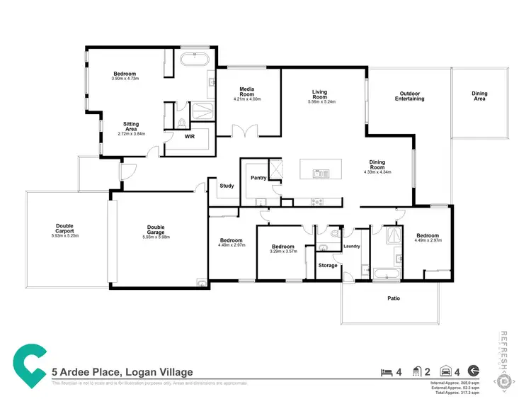 Floorplan of Homely house listing, 5 Ardee Place, Logan Village QLD 4207