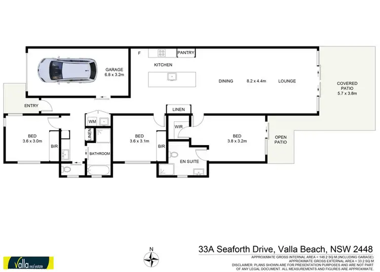 Floorplan of Homely house listing, 33A SEAFORTH DRIVE, Valla Beach NSW 2448
