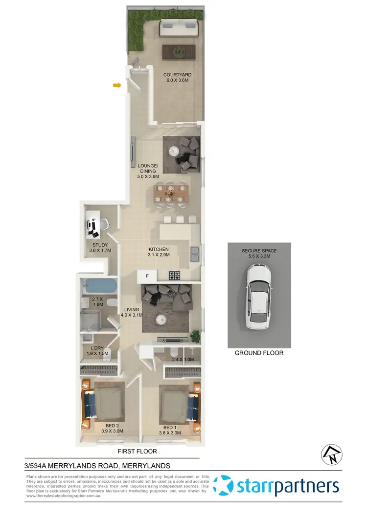 Floorplan of Homely unit listing, 3/534a Merrylands Road, Merrylands NSW 2160
