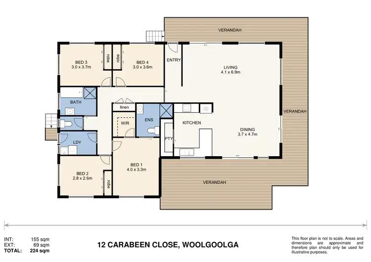 Floorplan of Homely house listing, 12 Carabeen Close, Woolgoolga NSW 2456