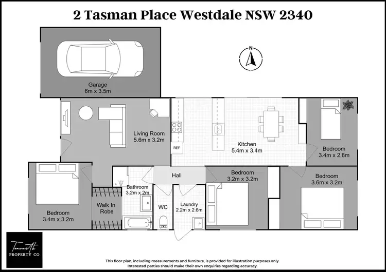 Floorplan of Homely house listing, 2 Tasman Place, Tamworth NSW 2340
