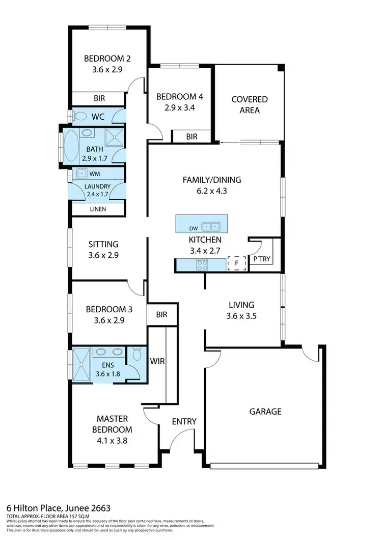 Floorplan of Homely house listing, 6 Hilton Place, Junee NSW 2663