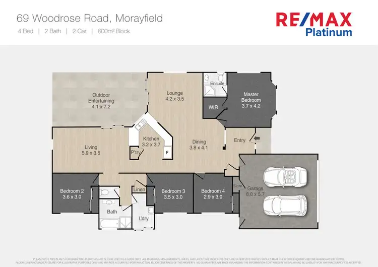 Floorplan of Homely house listing, 69 Woodrose Road, Morayfield QLD 4506
