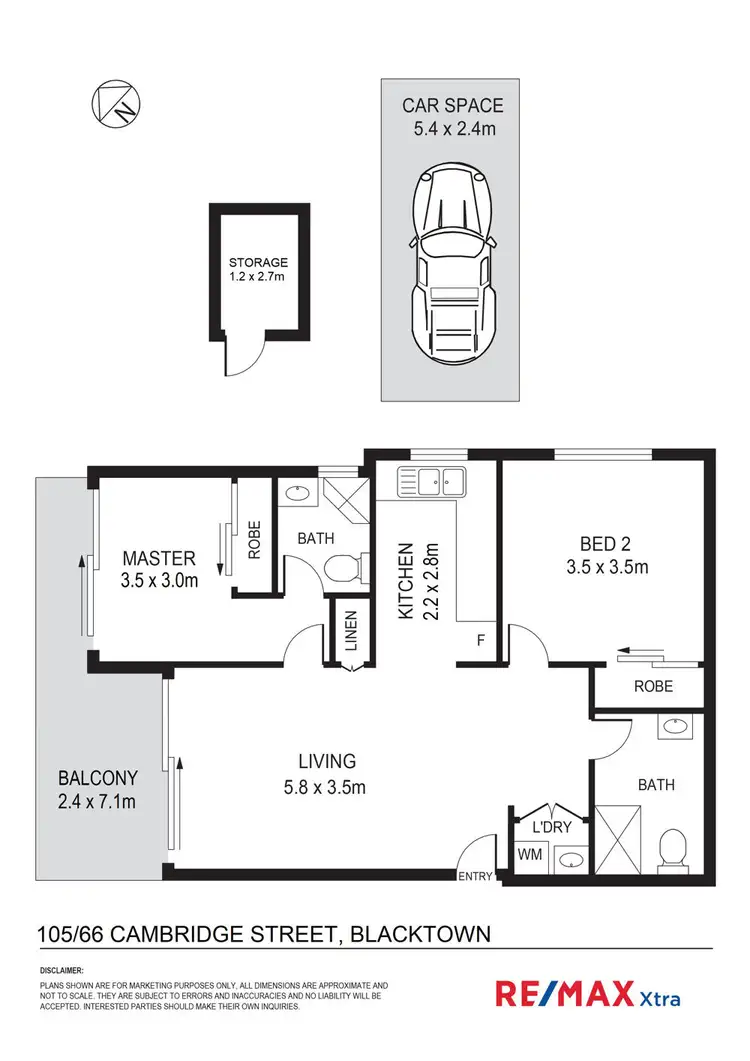 Floorplan of Homely unit listing, 105/66 Cambridge Street, Blacktown NSW 2148