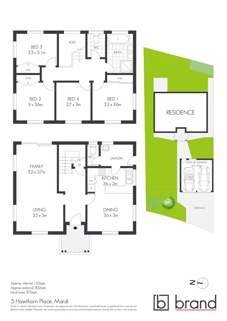 Floorplan of Homely house listing, 5 Hawthorn Place, Mardi NSW 2259