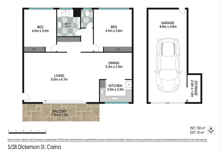 Floorplan of Homely unit listing, 5/28 Dickenson Street, Carina QLD 4152