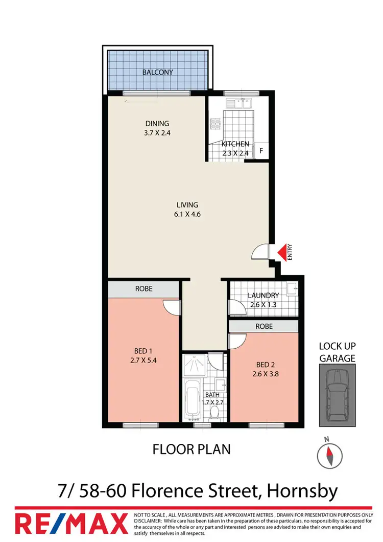 Floorplan of Homely unit listing, 7/58-60 Florence street, Hornsby NSW 2077