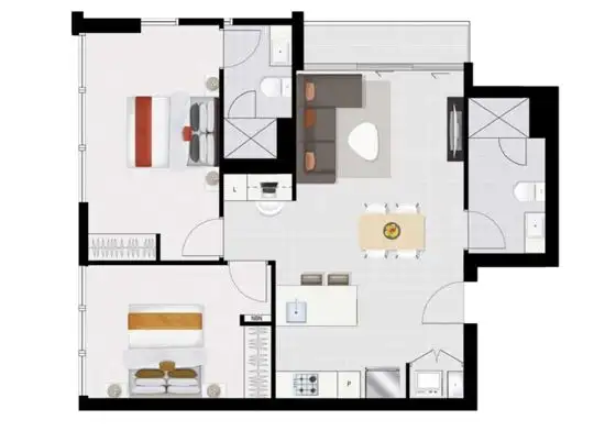 Floorplan of Homely apartment listing, 10612/88 Doggett Street, Newstead QLD 4006
