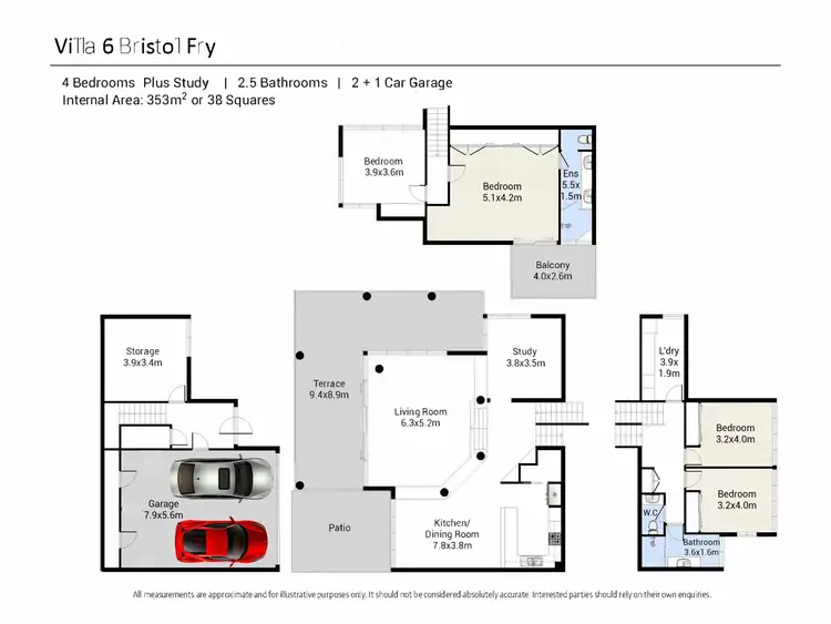 Floorplan of Homely townhouse listing, 73/125 Santa Cruz Boulevard, Clear Island Waters QLD 4226