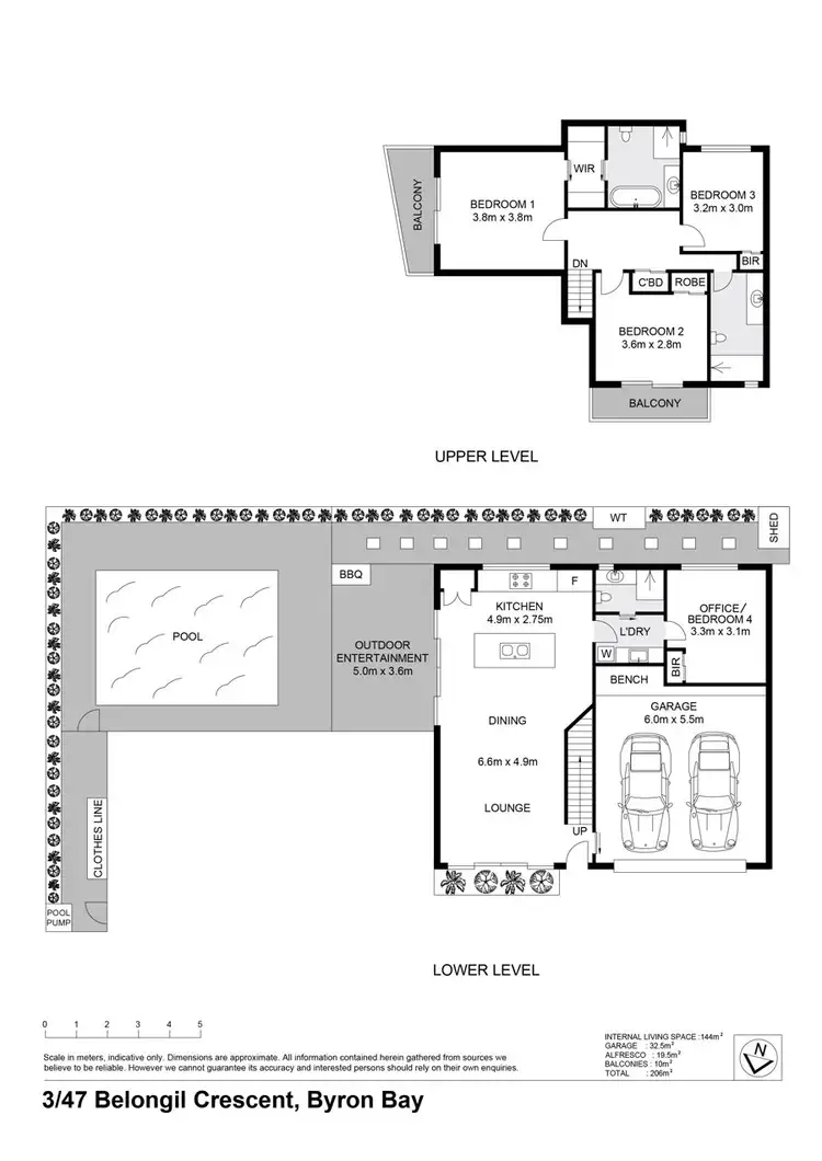 Floorplan of Homely townhouse listing, 3/47 Belongil Cres, Byron Bay NSW 2481