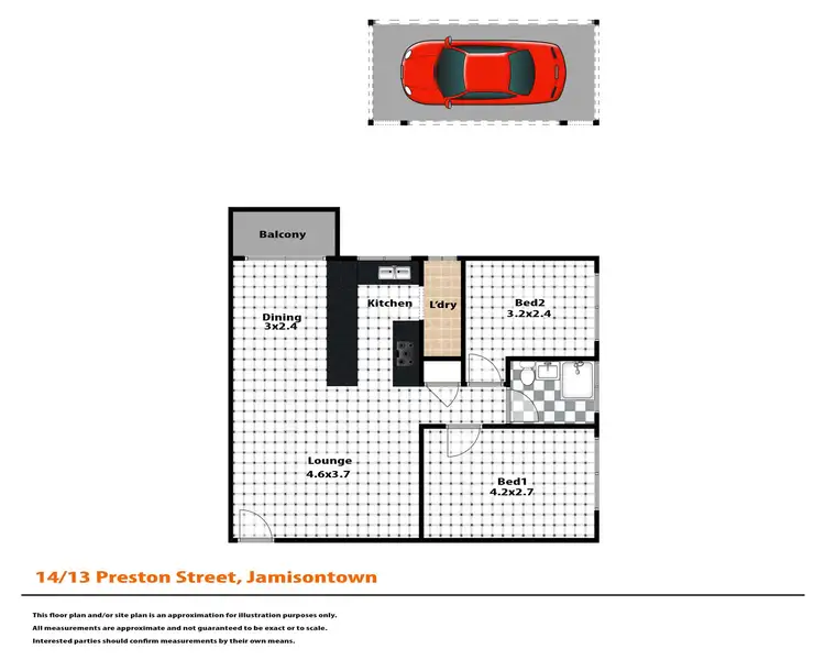 Floorplan of Homely unit listing, 14/13 Preston Street, Jamisontown NSW 2750
