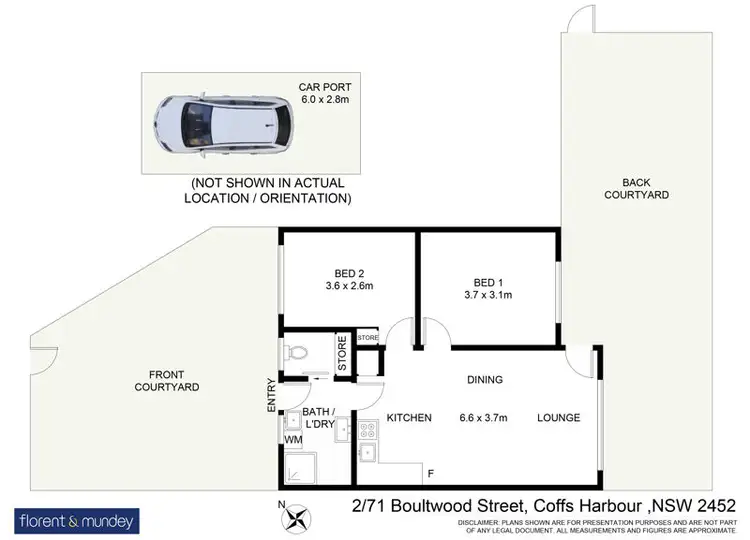 Floorplan of Homely unit listing, 2/71 Boultwood St, Coffs Harbour NSW 2450
