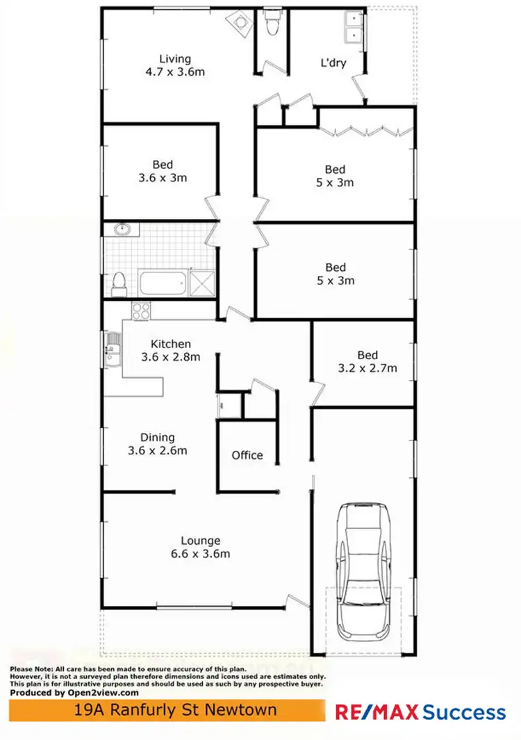 Floorplan of Homely house listing, 19A Ranfurly Street, Newtown QLD 4350